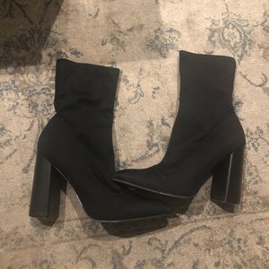 Black Pointed Sock Boots